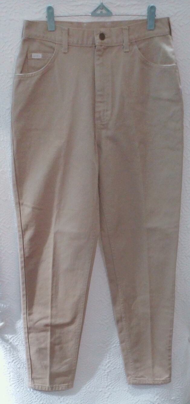Vintage NWT Lee Relaxed Fit Jeans Womens 14 Long Khaki Tan USA Made Deadstock
